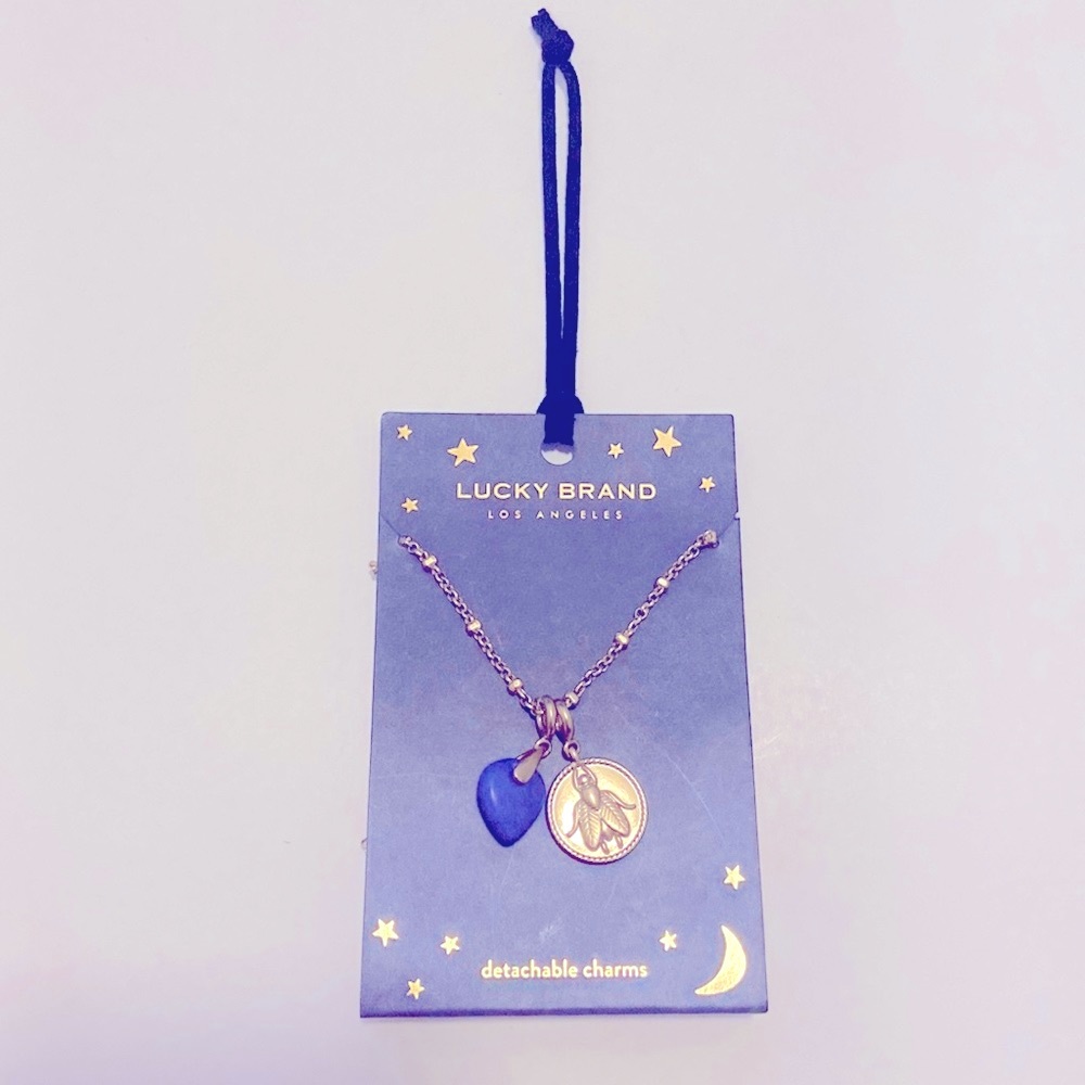 Lucky Brand 2 Charm Necklace NWT